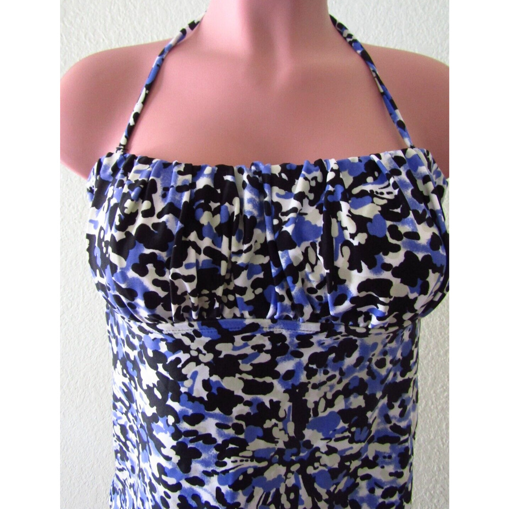 Elle Woman Swimwear Tankini Top Halter Size M Padded